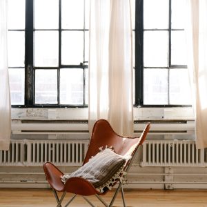 Leather-Clad Leisure Chair - Copy
